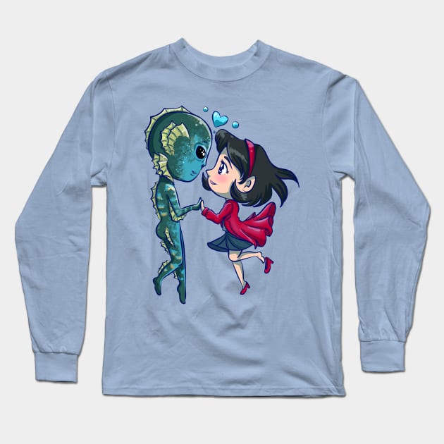 little shape of water Long Sleeve T-Shirt by koneko